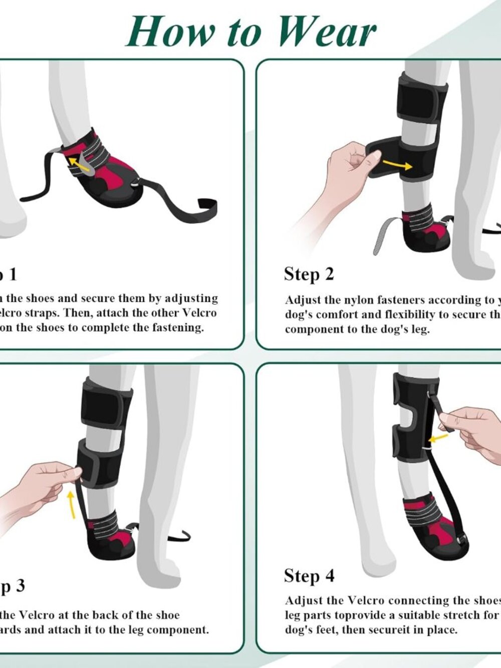 Strap-On Drop Foot Brace (No Knuckling Boot Brace) for Dogs - Picture 6 of 6